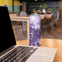 Purple ANZAC Day The Battle of Lone Pine Skinny Tumbler Kiwi-Kangaroo Soldier Lest We Forget LT9 - Polynesian Pride