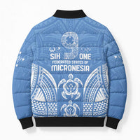 FSM Kosrae States Bomber Puffer Jacket Micronesia Six 9 One Polynesian Tribal Pattern - Polynesian Pride