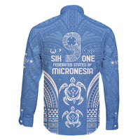 FSM Kosrae States Family Matching Off The Shoulder Long Sleeve Dress and Hawaiian Shirt Micronesia Six 9 One Polynesian Tribal Pattern
