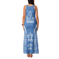 FSM Kosrae States Family Matching Tank Maxi Dress and Hawaiian Shirt Micronesia Six 9 One Polynesian Tribal Pattern
