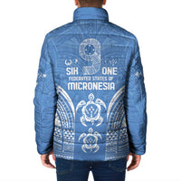 FSM Kosrae States Padded Jacket Micronesia Six 9 One Polynesian Tribal Pattern - Polynesian Pride