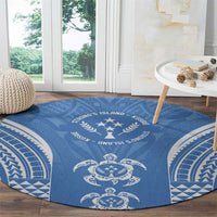 FSM Kosrae States Round Carpet Micronesia Six 9 One Polynesian Tribal Pattern