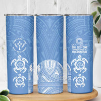 FSM Kosrae States Skinny Tumbler Micronesia Six 9 One Polynesian Tribal Pattern