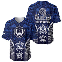 FSM Pohnpei States Baseball Jersey Micronesia Six 9 One Polynesian Tribal Pattern
