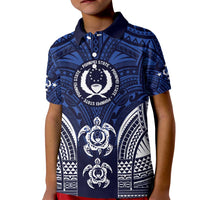 FSM Pohnpei States Kid Polo Shirt Micronesia Six 9 One Polynesian Tribal Pattern
