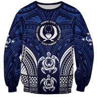FSM Pohnpei States Sweatshirt Micronesia Six 9 One Polynesian Tribal Pattern