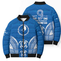 FSM Yap States Bomber Puffer Jacket Micronesia Six 9 One Polynesian Tribal Pattern - Polynesian Pride