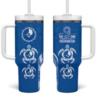 FSM Yap States Tumbler With Handle Micronesia Six 9 One Polynesian Tribal Pattern