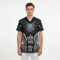 FSM Micronesia Six 9 One Scrub Top Polynesian Tribal Pattern - Polynesian Pride