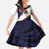 American Samoa Flag Day Since 1900 Family Matching Off Shoulder Maxi Dress and Hawaiian Shirt Samoa Muamua Le Atua Tropical Flowers