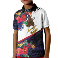 American Samoa Flag Day Since 1900 Kid Polo Shirt Samoa Muamua Le Atua Tropical Flowers