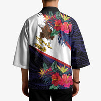 American Samoa Flag Day Since 1900 Kimono Samoa Muamua Le Atua Tropical Flowers - Polynesian Pride