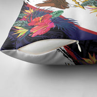 American Samoa Flag Day Since 1900 Pillow Cover Samoa Muamua Le Atua Tropical Flowers - Polynesian Pride
