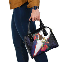 American Samoa Flag Day Since 1900 Shoulder Handbag Samoa Muamua Le Atua Tropical Flowers LT9 - Polynesian Pride
