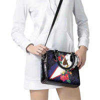American Samoa Flag Day Since 1900 Shoulder Handbag Samoa Muamua Le Atua Tropical Flowers LT9 - Polynesian Pride