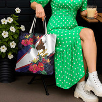 American Samoa Flag Day Since 1900 Tote Bag Samoa Muamua Le Atua Tropical Flowers - Polynesian Pride