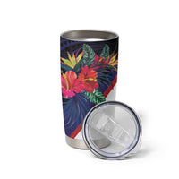 American Samoa Flag Day Since 1900 Tumbler Cup Samoa Muamua Le Atua Tropical Flowers