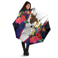 American Samoa Flag Day Since 1900 Umbrella Samoa Muamua Le Atua Tropical Flowers - Polynesian Pride