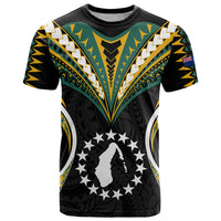 Polynesian Pride Aitutaki Island T Shirt Cook Islands Tribal Wave Style LT9 Black - Polynesian Pride