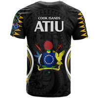 Polynesian Pride Atiu Island T Shirt Cook Islands Tribal Wave Style LT9 - Polynesian Pride