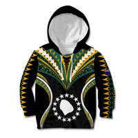 (Personalised) Polynesian Pride Atiu Island Kid Hoodie Cook Islands Tribal Wave Style LT9 Black - Polynesian Pride