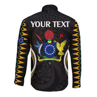 (Personalised) Polynesian Pride Penrhyn Island Long Sleeve Button Shirt Cook Islands Tribal Wave Style LT9 - Polynesian Pride