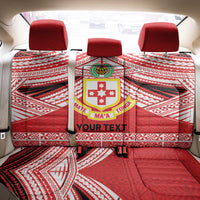 Personalised Kolisi Tonga College Atele Back Car Seat Cover Polynesian Ngatu Tribal
