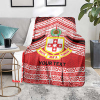 Personalised Kolisi Tonga College Atele Blanket Polynesian Ngatu Tribal