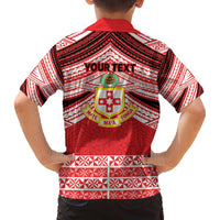 Personalised Kolisi Tonga College Atele Family Matching Off The Shoulder Long Sleeve Dress and Hawaiian Shirt Polynesian Ngatu Tribal LT9 - Polynesian Pride