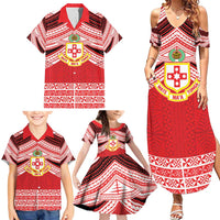 Personalised Kolisi Tonga College Atele Family Matching Summer Maxi Dress and Hawaiian Shirt Polynesian Ngatu Tribal LT9 - Polynesian Pride