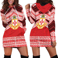 Personalised Kolisi Tonga College Atele Hoodie Dress Polynesian Ngatu Tribal