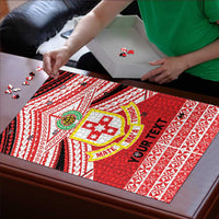 Personalised Kolisi Tonga College Atele Puzzle Polynesian Ngatu Tribal - Polynesian Pride