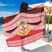 Personalised Kolisi Tonga College Atele Sarong Polynesian Ngatu Tribal