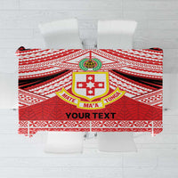 Personalised Kolisi Tonga College Atele Tablecloth Polynesian Ngatu Tribal
