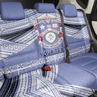 Personalised Tonga Apifoou College Back Car Seat Cover Polynesian Ngatu Tribal