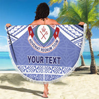 Personalised Tonga Apifoou College Beach Blanket Polynesian Ngatu Tribal