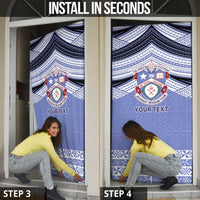 Personalised Tonga Apifoou College Door Cover Polynesian Ngatu Tribal - Polynesian Pride