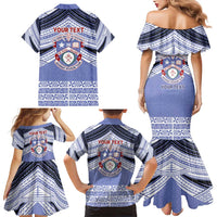 Personalised Tonga Apifoou College Family Matching Mermaid Dress and Hawaiian Shirt Polynesian Ngatu Tribal LT9 - Polynesian Pride