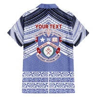 Personalised Tonga Apifoou College Family Matching Off The Shoulder Long Sleeve Dress and Hawaiian Shirt Polynesian Ngatu Tribal LT9 - Polynesian Pride