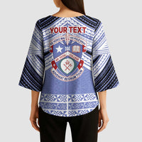 Personalised Tonga Apifoou College Kimono Sleeve Blouse Polynesian Ngatu Tribal - Polynesian Pride