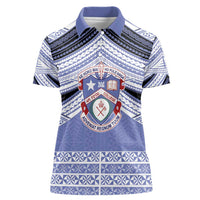 Personalised Tonga Apifoou College Women Polo Shirt Polynesian Ngatu Tribal