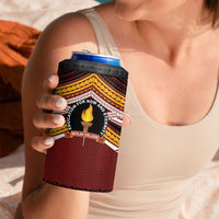 Personalised Tonga Beulah College 4 in 1 Can Cooler Tumbler Polynesian Ngatu Tribal