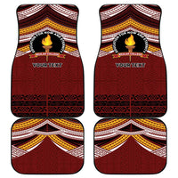 Personalised Tonga Beulah College Car Mats Polynesian Ngatu Tribal