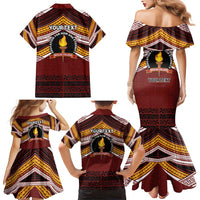 Personalised Tonga Beulah College Family Matching Mermaid Dress and Hawaiian Shirt Polynesian Ngatu Tribal LT9 - Polynesian Pride