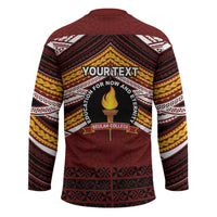 Personalised Tonga Beulah College Hockey Jersey Polynesian Ngatu Tribal - Polynesian Pride