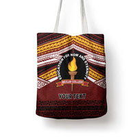 Personalised Tonga Beulah College Tote Bag Polynesian Ngatu Tribal - Polynesian Pride