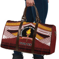 Personalised Tonga Beulah College Travel Bag Polynesian Ngatu Tribal - Polynesian Pride