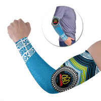 Personalised Tonga Lavengamalie College Arm Sleeves Polynesian Ngatu Tribal - Polynesian Pride