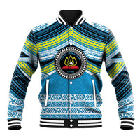 Personalised Tonga Lavengamalie College Baseball Jacket Polynesian Ngatu Tribal