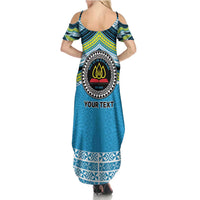 Personalised Tonga Lavengamalie College Family Matching Summer Maxi Dress and Hawaiian Shirt Polynesian Ngatu Tribal LT9 - Polynesian Pride